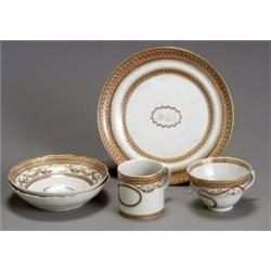 Group of Chinese Export Tea and Coffee Wares, Jiaqing Period (1796-1820), Consisting of six t...