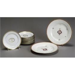 Group of Thirteen Chinese Export Plates, Qianlong-Jiaqing Period (1736-1820), Consisting of a...