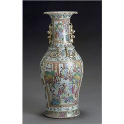 Chinese Export 'Mandarin Palette' Vase, Daoguang-Xianfeng Period (1821-1861), Restorations....