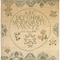 American Needlework Sampler, Weston Boarding School, Chester County, PA, Dated 1808, Worked i...