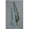 Image 1 : Two Navajo Turquoise Nugget Necklaces, 20th Century, Each single-strand form of shell heishi...