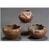 Image 1 : Group of Three Southwest Redware Jars, 20th Century, The first, with a scalloped rim above a...