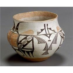 Southwest Polychrome Jar, Acoma, First Half 20th Century, Having a concave base, the rounded...