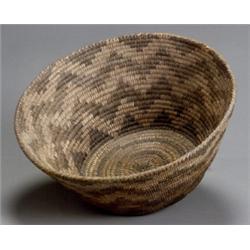 Southwest Coiled Basketry Bowl, Probably Pima, Late 19th-Early 20th Century, The flared sides...