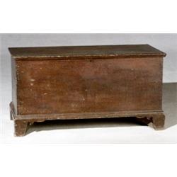 American Grain Painted Pine and Poplar Blanket Chest, Probably New England, Circa 1820, Some...