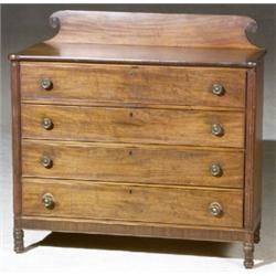 Federal Mahogany and Cherry Chest of Drawers, Massachusetts, Circa 1810, Legs reduced with re...