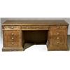 Image 1 : American Renaissance Revival Walnut Two-Pedestal Desk, Last Quarter 19th Century, Height: 30-...