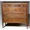 Image 1 : Federal Mahogany Chest of Drawers, New England, Probably Massachusetts, Circa 1810, Top crack...