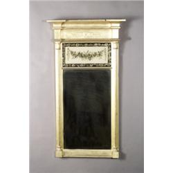 Classical Style Giltwood and EglomisT 'Tabernacle' Mirror, First Half 20th Century, Some appl...