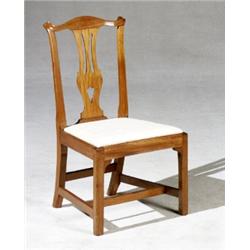 Chippendale Mahogany Side Chair, Massachusetts, Circa 1790, Seat rail with nail holes from ov...