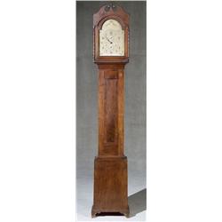 Federal Satinwood Inlaid Walnut Tall Case Clock, Seth Thomas, Plymouth, CT, Early 19th Century...