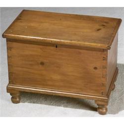 American Pine Child's Blanket Chest, Probably Pennsylvania, Last Half 19th Century, Height: 1...