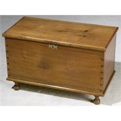 American Walnut Small Blanket Chest, Probably Pennsylvania, 19th Century, Height: 20-1/4 in (...