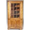 Image 1 : Chippendale Curly Maple Two-Part Corner Cupboard, Pennsylvania, Circa 1800, Height: 83-3/4 in...