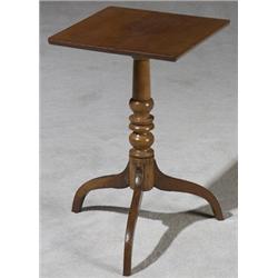 Federal Cherry and Maple Tripod Candlestand, New England, Circa 1810, Repairs to lower sectio...