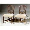 Image 1 : Pair of Federal Satinwood Inlaid Mahogany Shield-Back Side Chairs, Attributed to the Workshop o...