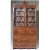 Image 1 : Federal Satinwood Inlaid Mahogany Butler's Secretary Bookcase, Mid-Atlantic States, Probably Ne...