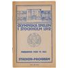 Image 1 : Stockholm 1912 Summer Olympics Program