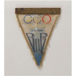 Garmisch 1936 Winter Olympics Pair of Silk Tickets
