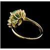 Image 3 : 2.31 ctw Emerald and Diamond Ring - 14KT Yellow Gold