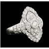 Image 1 : 0.90 ctw Diamond Ring - Platinum