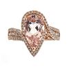 Image 1 : 2.96 ctw Morganite and Diamond Ring - 14KT Rose Gold