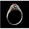 Image 4 : 0.34 ctw Ruby and Diamond Ring - Platinum