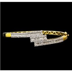 14KT Yellow Gold 2.27 ctw Diamond Bangle Bracelet