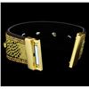 Image 3 : Leather Print Crystal Bracelet - Silver