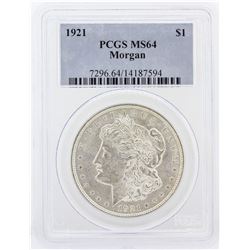 1921 PCGS MS64 Morgan Silver Dollar