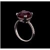 Image 4 : 10.16 ctw Ruby and Diamond Ring - 14KT White Gold