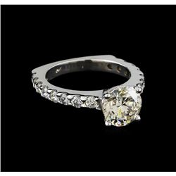 EGL Cert 3.49 ctw Diamond Ring - 14KT White Gold