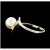 Image 3 : 10KT White Gold Pearl Crossover Ring