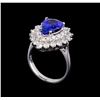 Image 4 : 2.83 ctw Tanzanite and Diamond Ring - 14KT White Gold