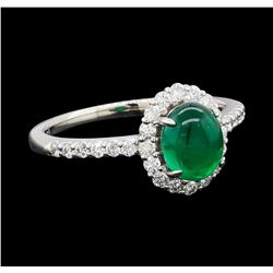 1.99 ctw Emerald and Diamond Ring - Platinum