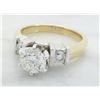 Image 3 : 1.30 ctw Leo Certified Diamond Ring- 14KT Yellow and White Gold