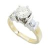 Image 9 : 1.30 ctw Leo Certified Diamond Ring- 14KT Yellow and White Gold