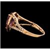 Image 3 : 1.70 ctw Pink Tourmaline and Diamond Ring - 14KT Rose Gold