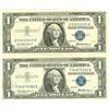 Image 1 : $1 XF/AV Silver Certificate Currency Lot of 2