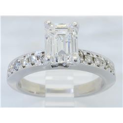 GIA Cert 1.52 ctw Diamond Ring - 14KT White Gold