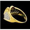 Image 3 : 1.32 ctw Emerald and Diamond Ring - 18KT Yellow Gold