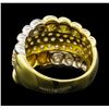 Image 3 : Diamond Ring - 18KT Yellow Gold and Platinum