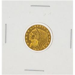 1911 $2.50 BU Indian Head Quarter Eagle Gold Coin