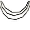 Image 1 : Strand Cord Necklace - Rhodium Plated