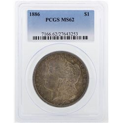 1886 PCGS MS62 Morgan Silver Dollar