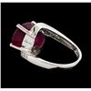 Image 3 : 8.21 ctw Ruby and Diamond Ring - 14KT White Gold