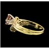 Image 3 : 1.27 ctw Morganite and Diamond Ring - 14KT Yellow Gold