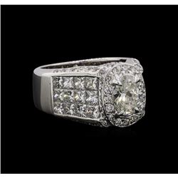 EGL Cert 4.62 ctw Diamond Ring - 18KT White Gold