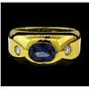 Image 2 : 1.65 ctw Sapphire and Diamond Ring - 18KT Yellow Gold