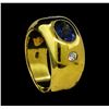 Image 4 : 1.65 ctw Sapphire and Diamond Ring - 18KT Yellow Gold